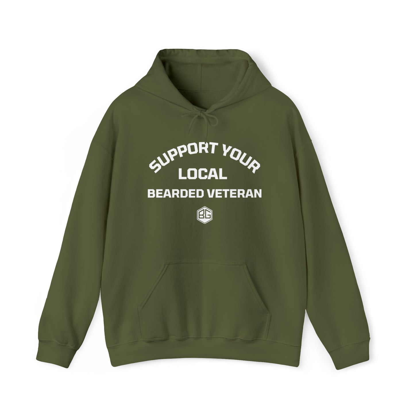 Support Your Local Bearded Veteran - Hoodie