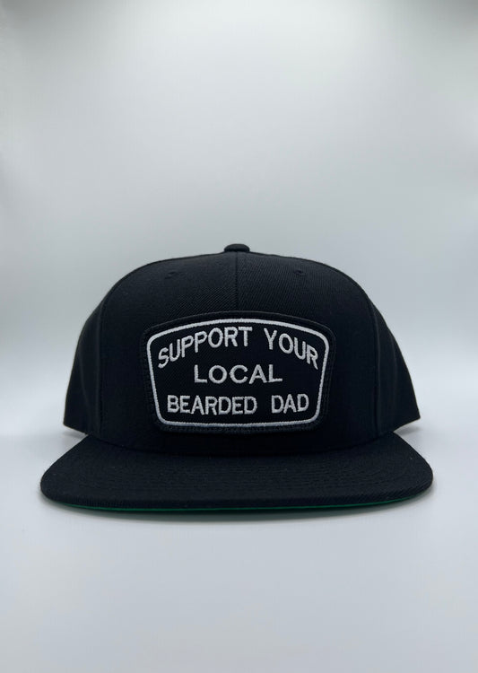 Support Your Local Bearded Dad Hat Non-Mesh Flat Bill